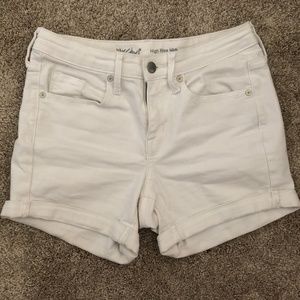 White Jean Shorts